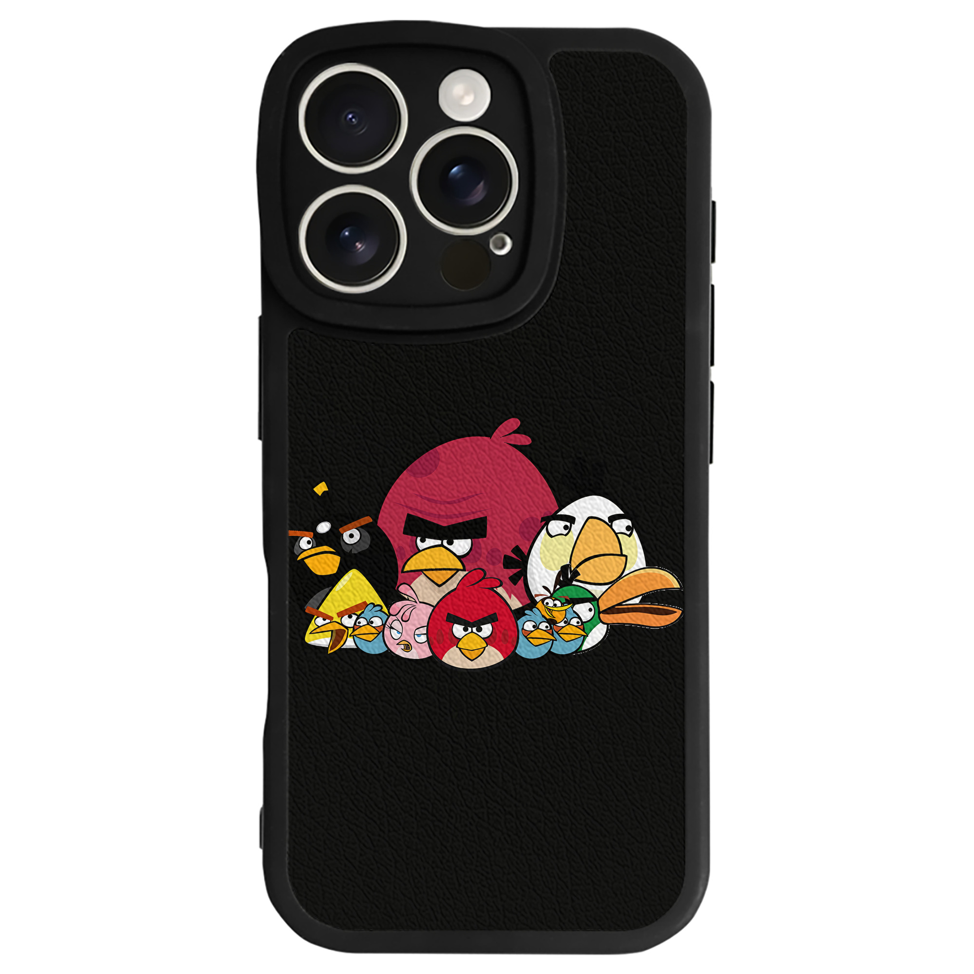 （画像用） Angry Birds アングリーバード 【iPhone 16シリーズ対応】シリコンスマホケース（レザー調） 材質：シリコン
